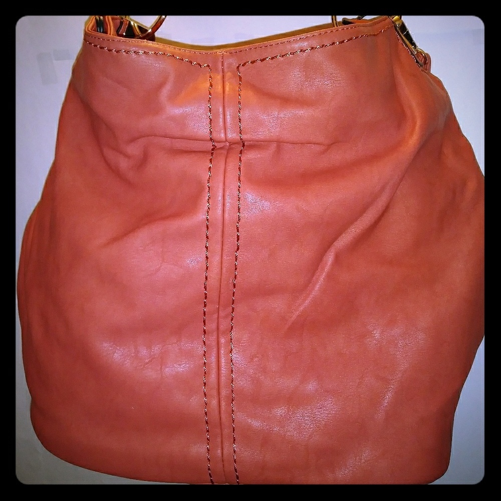 Womens Pinkish Red Tote Shoulder Bag Purse